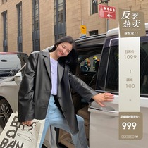 CC Fur  town shop suit”new imported sheepskin leather leather Korean version of the small blazer womens spring and autumn
