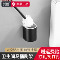 Toilet brush household no dead angle bathroom wall-mounted set free of holes Light luxury toilet brush toilet artifact