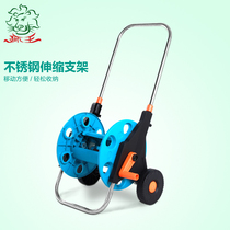 Hand-push type water pipe rack with wheels can go around 50 meters water pipe water truck to wash the car