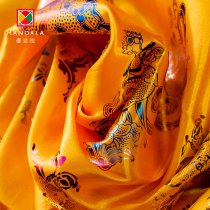 Mandala yellow bronzing eight auspicious Hada Mongolian Tibetan jewelry five-color simulation silk Hada car hanging scarf