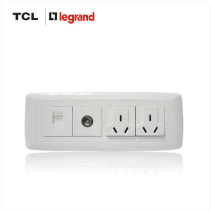 TCL switching socket U series 118 four-bit Panel two sockets/six-hole two sockets+telephone+TV genuine