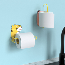Animal wall hanger punch-free toilet paper toilet paper roll holder kitchen paper towel plastic wrap rag storage rack
