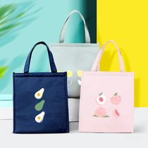 Aluminum foil thickened insulation bag Lunch bag Large lunch tote bag with rice at work Students hand carry lunch box bag