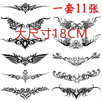 Waterproof tattoo stickers for men and women tattoos waist arm ring totem thorns rattan abdomen long personalized wing stickers