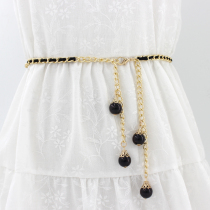 Belt womens clothing dress coat suit temperament wild new thin pearl waist chain retro waist chain