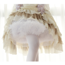 Longer lolita violent skirt lolita skirt boneless white gauze petticoat COS soft cloud skirt