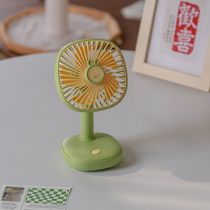 Creative Usb Charging Small Fan Female Male Student Dormitory Desktop Retro Art Ins Wind Silent Big Wind Fan