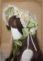 Original * Summer of Wakakusa I * Hydrangea Hairband One-piece Straw Hat Bonnet CLA Lolita Accessories