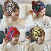 Yuezi wide-brimmed hairband hat headwear autumn and winter warm headscarf knitted hair accessories bag cute hairband female