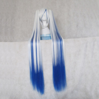 taobao agent cosplay wig Vocaloid MIKU 35cm Short hair+couple120cm long