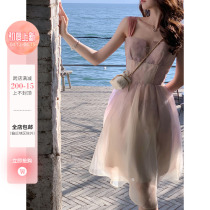 Uncle Deer Aunt Jo-style retro-style retro senior sensational woman Herbene Wind harness with dress 2022 spring and summer new