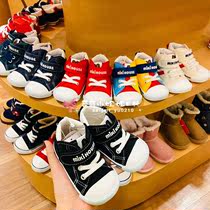  Japan counter mikihouse two-stage toddler shoes soft soleplate shoes casual shoes red color denim childrens shoes