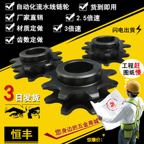 Automatic assembly line sprocket 2 5 times speed 3 times speed active driven wheel Double speed chain sprocket BS25 BS30