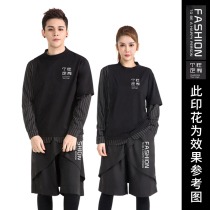 Sharp Rui Mei hair clothes hair salon Barber shop assistant technician KTV bar work clothes custom logo