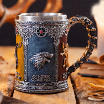Ice and fire song right game mug creative stainless steel personality funny beer whiskey Wine Wine Wine