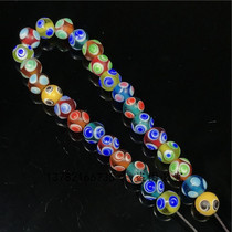 Special price knot hot selling ancient method Dragonfly Eyes old glass colored beads with beads necklace bracelet accessories loose beads collection