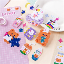 Cute Little Bear Small Rabbit Cartoon Styling Hot Silver Sticker Phone Shell Computer Decorative Sticker Gift Wrapping Decoration Sticker