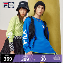 FILA FUSION Fei Le Tide Couple Long Sleeve T-shirt 2021 Autumn New Colorful Sports Sweatshirt Men and Women