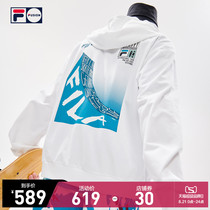  FILA FUSION FILA tide brand mens hoodie 2021 autumn new street fashion printed loose sweater men