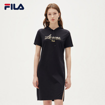  FILA FILA womens dress autumn 2021 new hooded sports slim waist casual long skirt