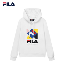 FILA Fiele official womens knitted hoodie 2021 Winter new fashion casual print hoodie