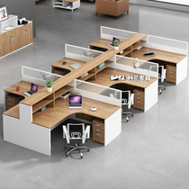 Screen Staff Desk Brief Brief Modern 4 6 Double Personnel Station Table And Chairs Combined Financial Room Furniture Working Position