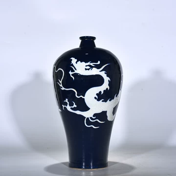 蓝釉白龙纹梅瓶-蓝釉白龙纹梅瓶促销价格、蓝釉白龙纹梅瓶品牌- 淘宝
