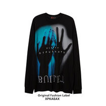 XPKAEAX Original Tide Brand Abi Wind Dark hiphop Top Spring and Autumn American Hip Hop Fried Street base shirt