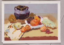 Gouache still life sketching Color still life Silent writing 4 open K cola bottle Gouache still life fan painting training course Painting works