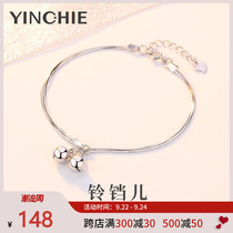 Gongling 2021 New Tide 925 sterling silver anklet female high sense bell will sound ancient style anklet silver ornaments