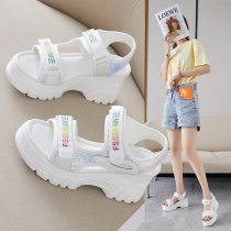 Inadvertently found beautiful shoes ~ ~ thick-soled sandals womens summer fairy wind explosion increased Roman beach shoes tide