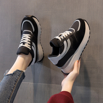Long legs fashion blogger recommended ~ Forrest Gun shoes womens autumn and winter new single shoes thick bottom inner increase father shoes tide