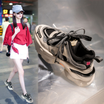 Advanced explosive sense~show leg length 2021 spring net red fashion sneakers super fire Daddy shoes show small feet