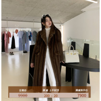 Demi fur Purple Placid Velvet mother mink fur coat with large coat and female whole mink with loose outline Outline Water Mink Fur Coats