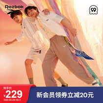 Reebok sports fitness Classic men summer loose base LOGO short sleeve lapel shirt GL2238