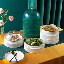 Cover summer household artifact anti-fly new dining table cover hollow multi-layer leftover food rice cover dust cover