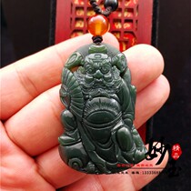Natural Xinjiang Hetian Jade domineering Zhong Kui jade pendant evil body pendant lucky transfer pendant attached certificate