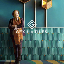  Net red bathroom wall tile feather brick retro bathroom tile dark green blue green three-color flower piece Kitchen restaurant toilet