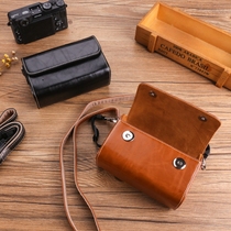 Camera bag messenger Canon G5X2 Ricoh gr3 black card 7RX100 series small card machine holster hard shell British