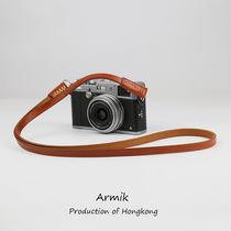 Leather strap Fuji XS10XT4XT30X100V narrow camera shoulder strap micro single lanyard Italian tanning leather