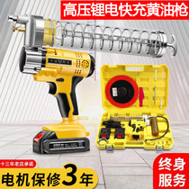 Lithium battery charging dual-purpose high-voltage electric transparent grease gun grease oil pump 12V24V excavator