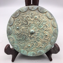 Antique old bronze antique collection ancient bronze mirror bronze mirror pattern bronze craft ornaments