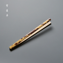 Mei Fei bamboo natural pattern tea clip Baolian Huate special bamboo tea cup clip tea ceremony clip six gentlemen tea ceremony accessories