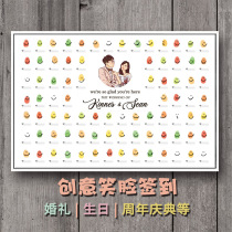 New creative smiles sign in wedding graduation season photo props business annual birthday picture frame signature roster