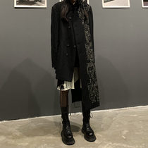 - EvanXX Original Yohji Yamamoto Dark Trench Coat Dictionary Wool pull-out coat Long suit jacket