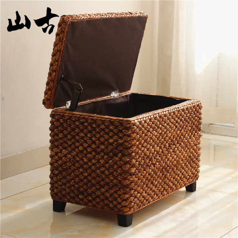 Vine collection stool storage stool foyer for shoes stool wearing shoes stool solid wood household can sit people to organize the box sofa stool