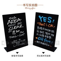 New product desktop card wine brand metal table sign shop small blackboard fluorescent board cashier bar sign A4