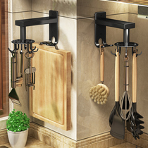 Kitchen wall-mounted spatula spoon pylons Kitchenware storage rack Punch-free rotating hook shelf artifact