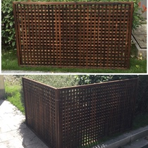 Carbonized anticorrosive wood fence flower stand fence grille grid climbing fence guardrail courtyard solid wood fence outdoor partition