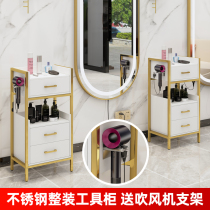 Stainless steel barber shop tool cabinet hair salon special tool cart Salon Salon small cabinet rack simple hair cutting Cabinet